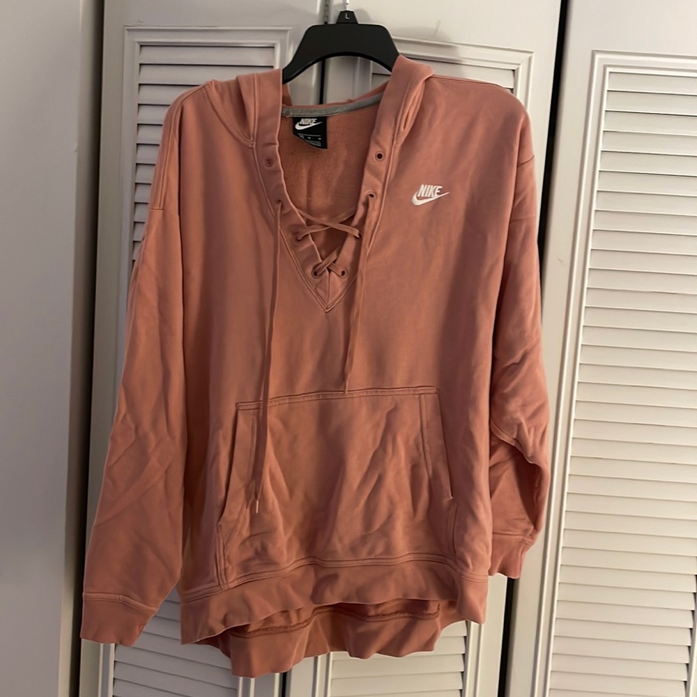 Nike light pink/peach sweatshirt